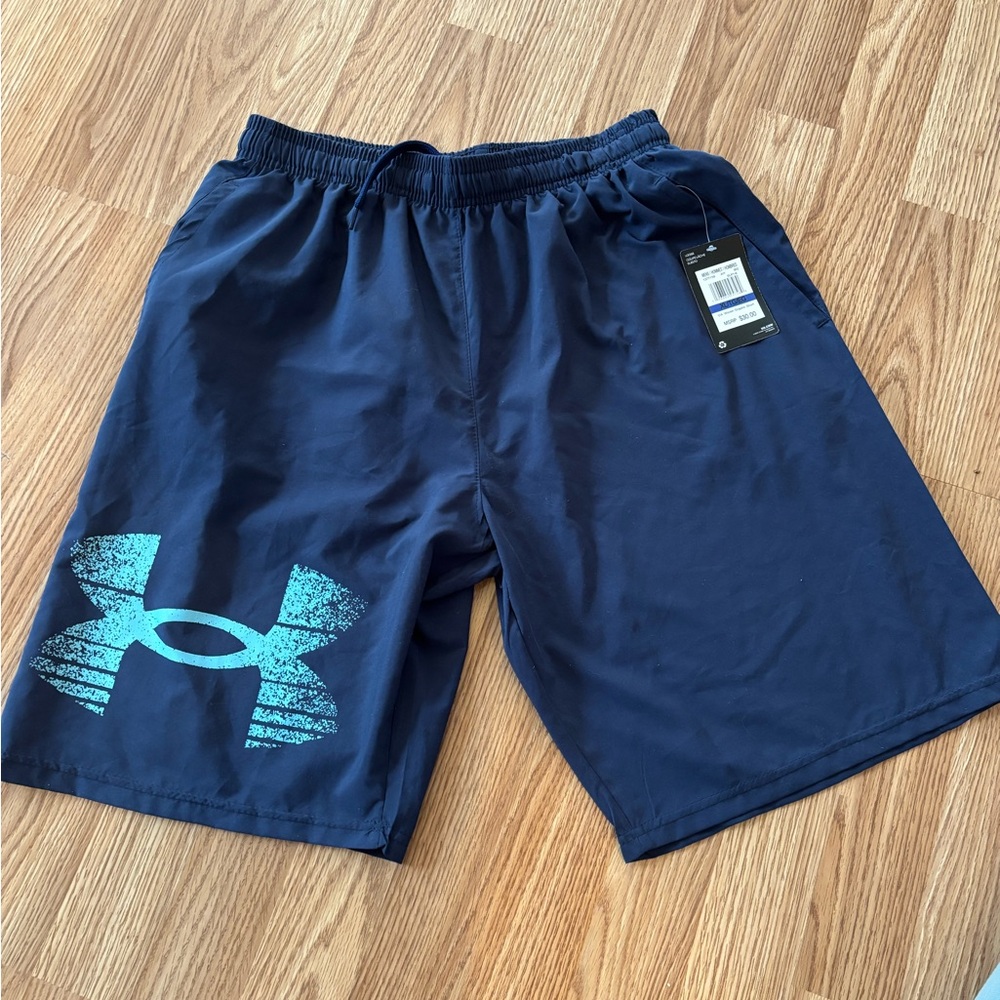 Under Armour Navy Blue Athletic Shorts XL NWT